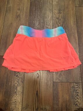 Ivivva Coral Active Skort with Rainbow Waistband